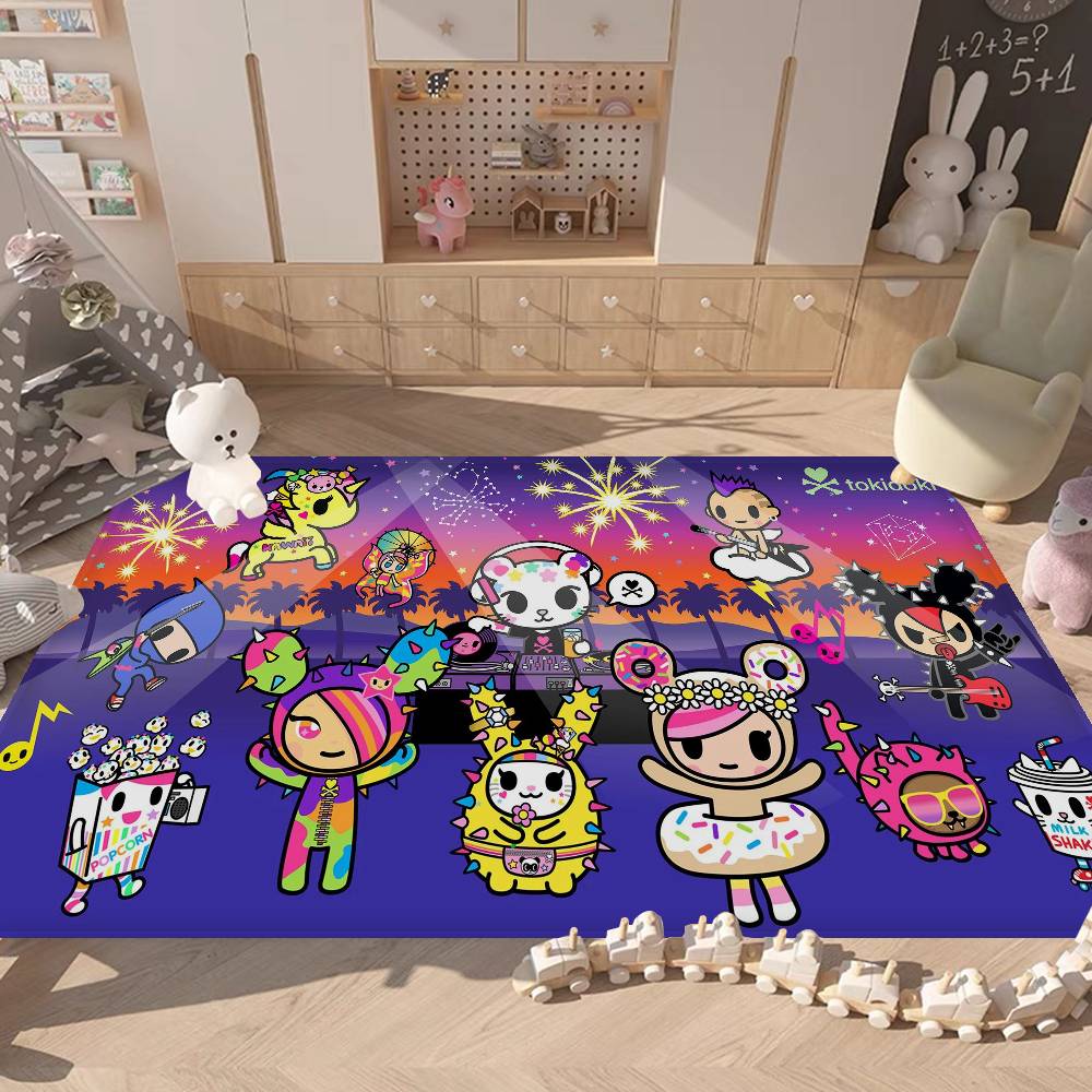 Character T-tokidoki Floor Mat INS Style Soft Bedroom Floor House Laundry Room Mat Anti-skid Household Carpets