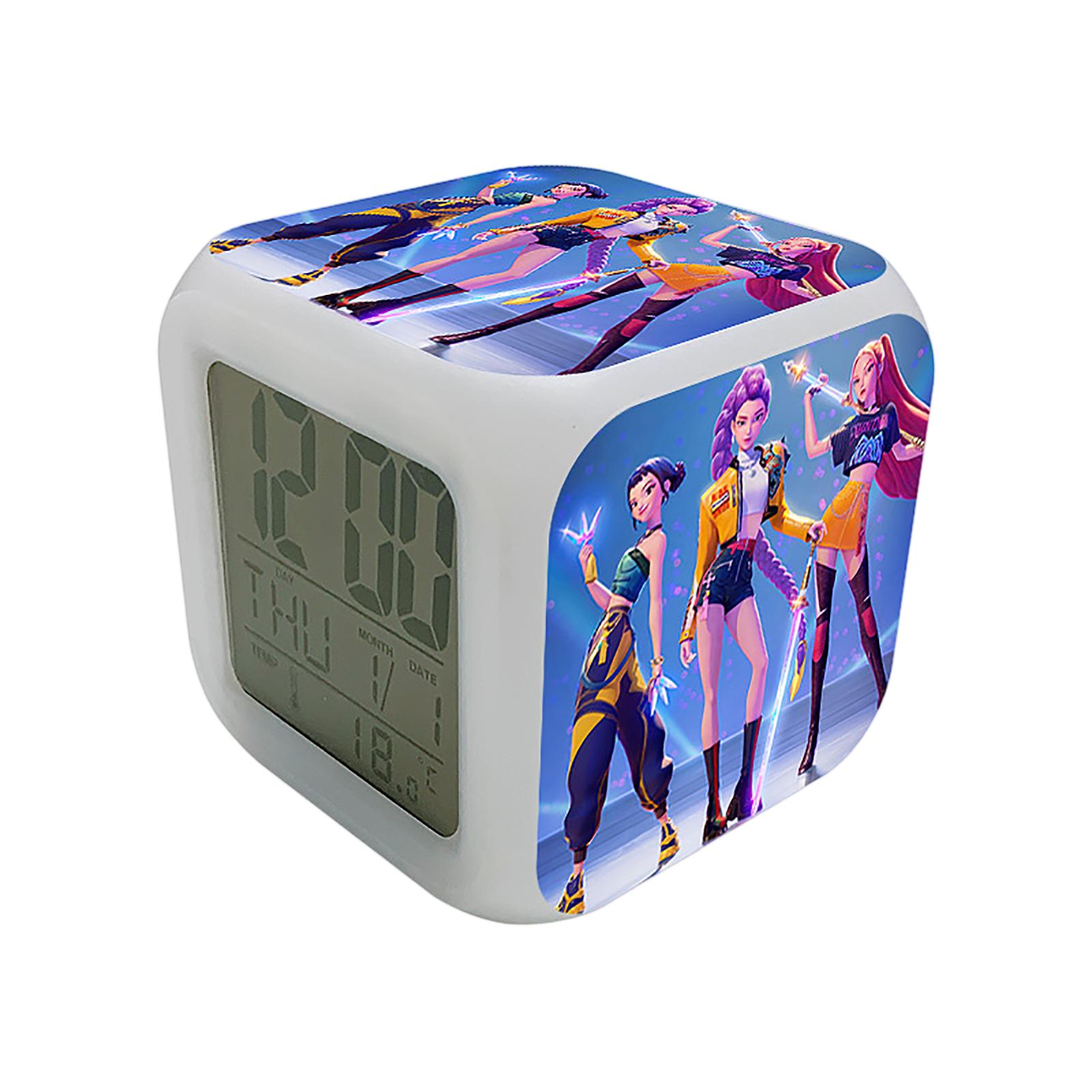 

Детский цифровой будильник с ночником, прикроватный светодиодный дисплей времени One Size