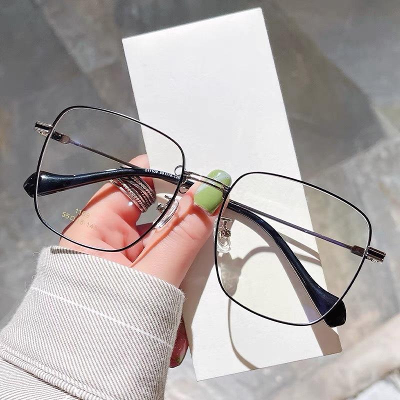 Net Red Face Artifact Big Face Small Ins Wind Square Big Frame Myopia Picture Frame for Men and Women