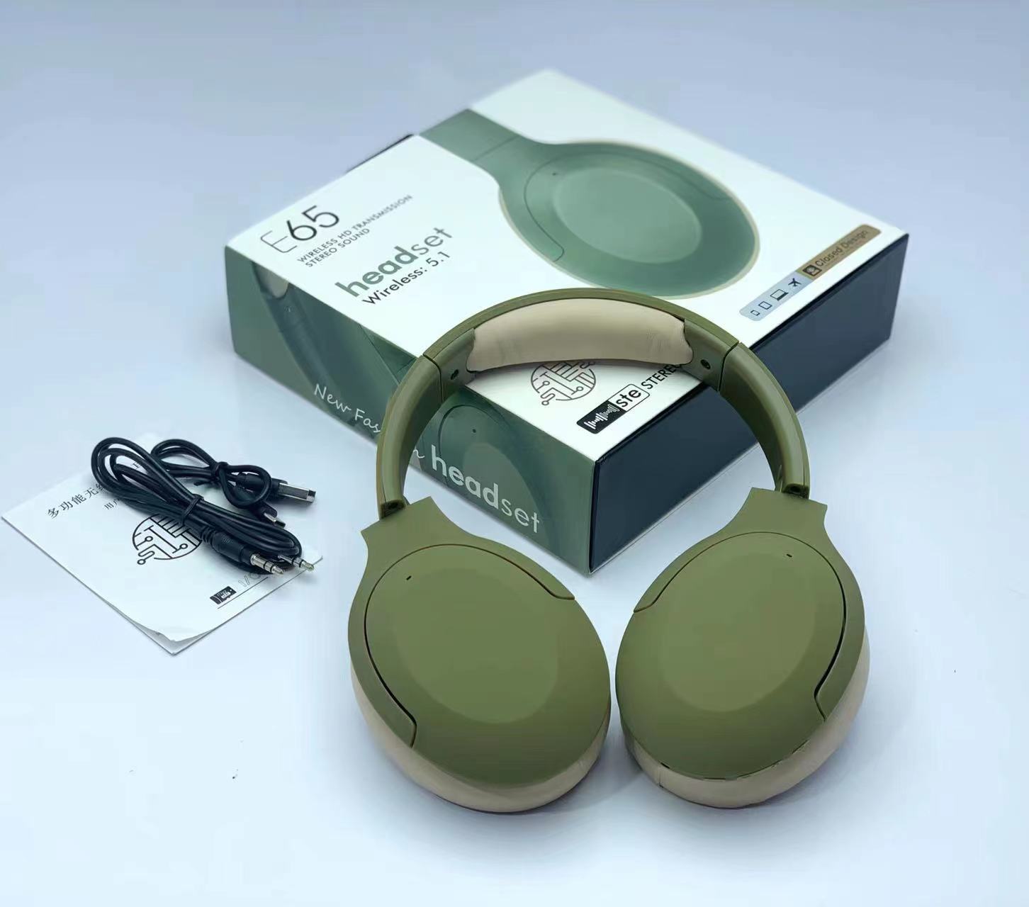 

Гарнитура беспроводная Bluetooth 5.0 музыкальная гарнитура черная технология стерео наушники стерео тяжелый бас зелёный