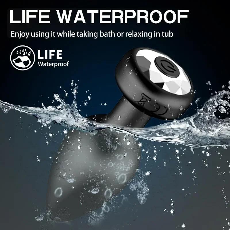 Anal Plug Vibrator for Men Butt Plug Portable Massager Wireless Remote Control Dildo Vibration Sex Toys for Male Adult Toys