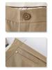 Women's Wide-Leg Navy Blue High-Waist Cropped Pants - Spring/Summer 2025 Casual Collection