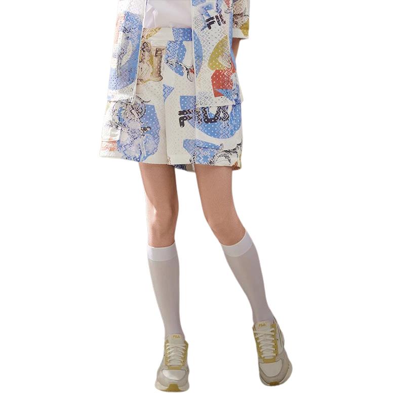 FILA All Over Logo Casual Shorts Women shorts F11W238606F-ZA