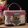 Graffiti Colorblock Chain Box Bag - 2025 Women's Crossbody & Shoulder Bag, Print Fashion Style