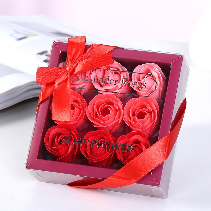 Soap Flower Roses Faux Eternal Flower Gift Box Valentine's Day Simulated Flowers Valentine's Day Faux Flowers For Birthday Gift