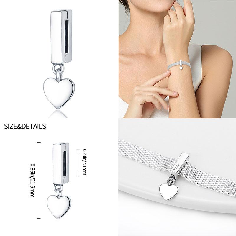 Original 100% 925 Silver Lucky Clover Patron Saint Flat Bead Fit Original Flat Bracelet DIY Jewelry Making Women's Gift