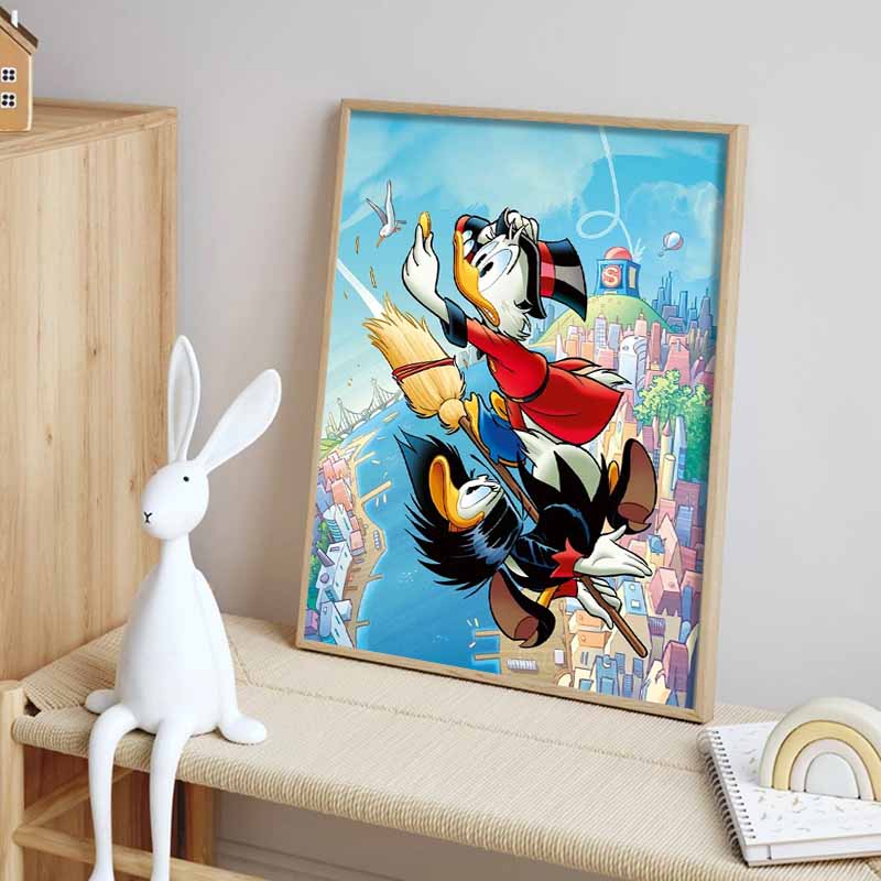 Disney 5D DIY Diamond Painting Decoration Scrooge Black Crow Magic Carpet Adventure Illustration Diamond Embroidery Rhinestone CrossStitch Set Handmad