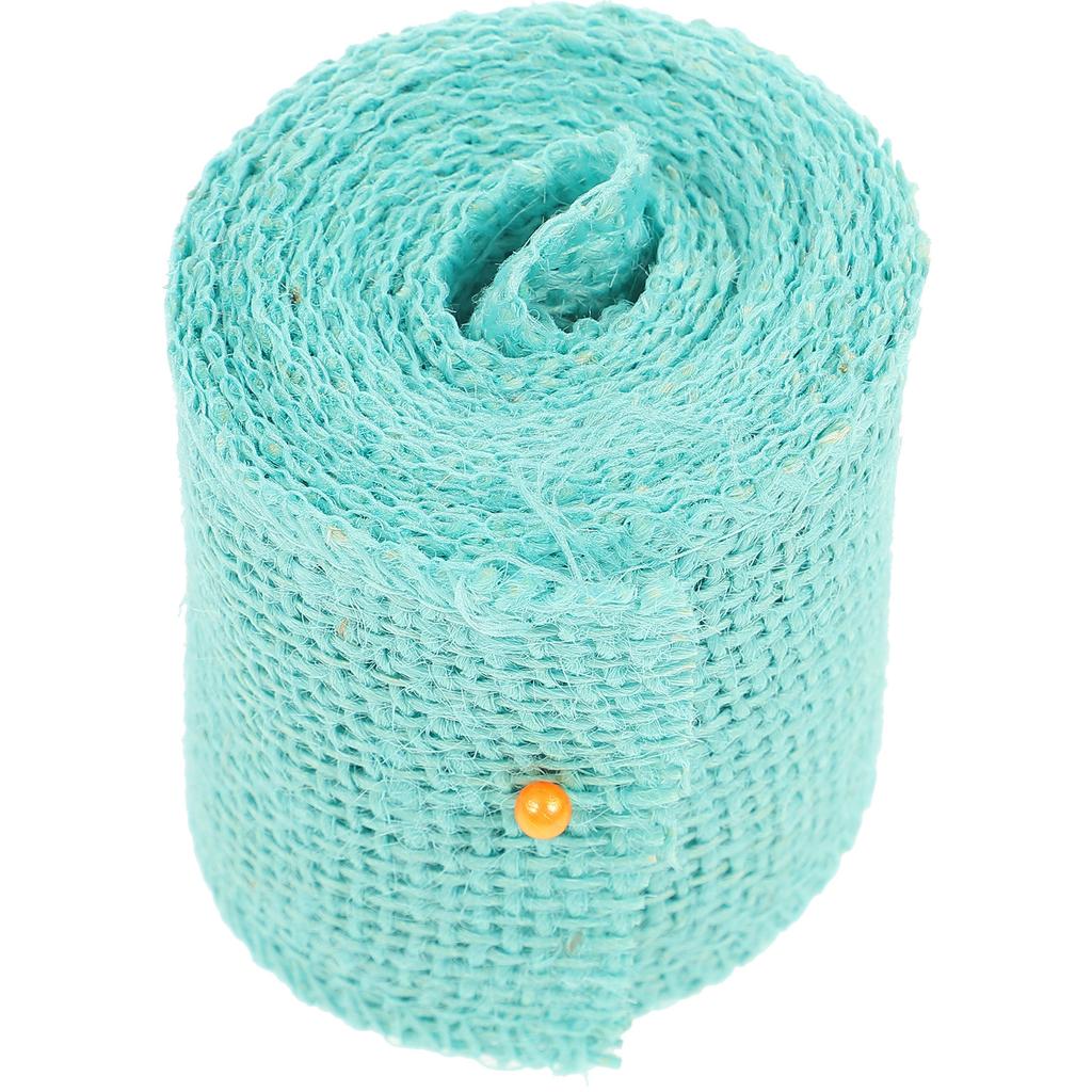 Black Jute Burlap Ribbon Roll 2M Length 6Cm Width Natural Texture for Christmas Wedding Wreath Craft Decoration Burlap Ribbon