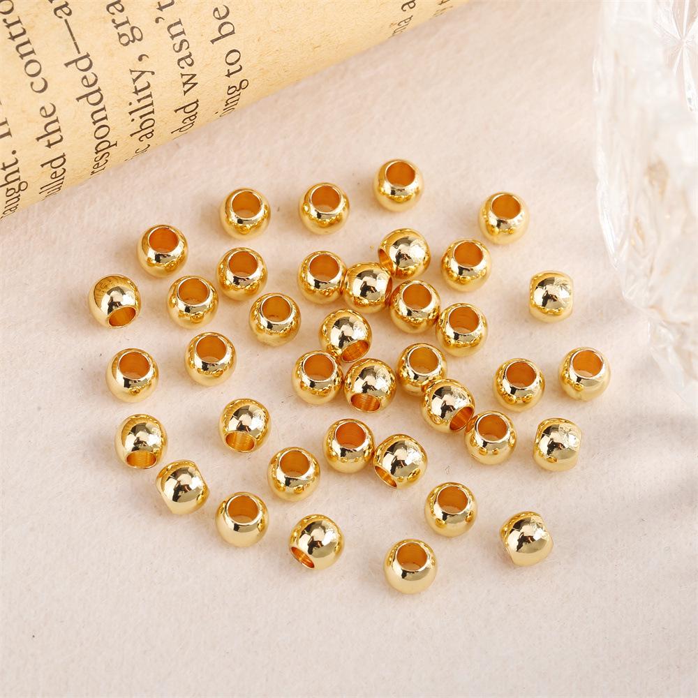 14k Gold Large Hole Spacer Beads for DIY Jewelry