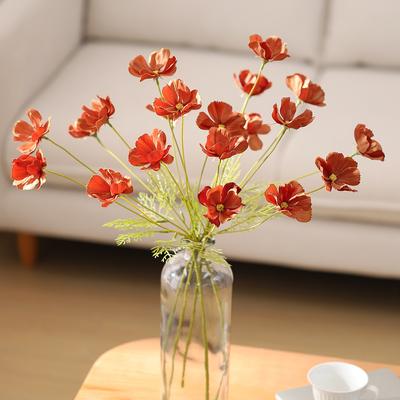 1/3Pcs Artificial Flowers Bouquet 60cm 4 Head Fake Flowers for Home Decor Garden Wedding Decoration Flower Arrangement Accessory
