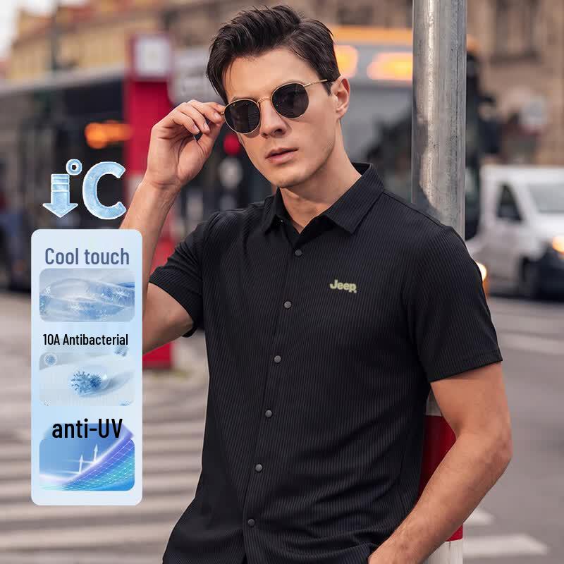 

JEEP Men s Business Casual Breathable Polo Shirt XL