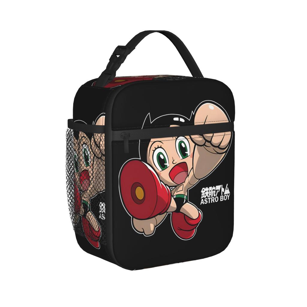 Mighty Atom Insulated Lunch Bag Thermal Bag Reusable,Meal Container Anime Astro Boy Childhood Cartoon Manga Large Lunch Box Tote