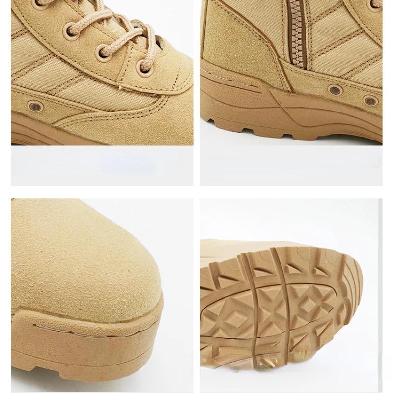 Fashion Comfort Male Boots Outdoor Men's Hiking Boots Quality High-Top Desert Shoes Hard-Wearing  Men's Work Footwear 2024 Botas Hombre
