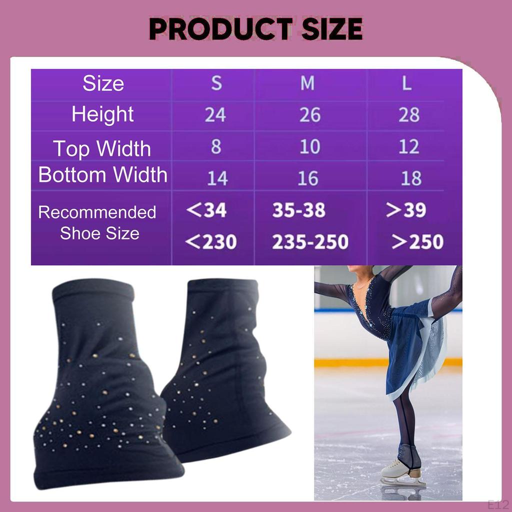 Figure Skating Leg Warmers Anti Slip Clothing Accessories Fashion over The Boot Protection for
