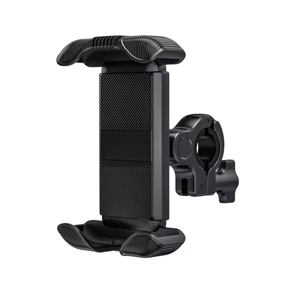 Bike Phone Holder Anti-Vibration Folding Black Motorcycle Windshield Phone Mount Stand Bike Scooter Handlebar Cradle Clip