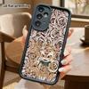 Phone Case: 2D Flat Samsung Galaxy A34 A35 M05 M06 S20 S22 S21 FE Plus 5G Protective Case, Gold Frame, Christmas and Halloween Gift