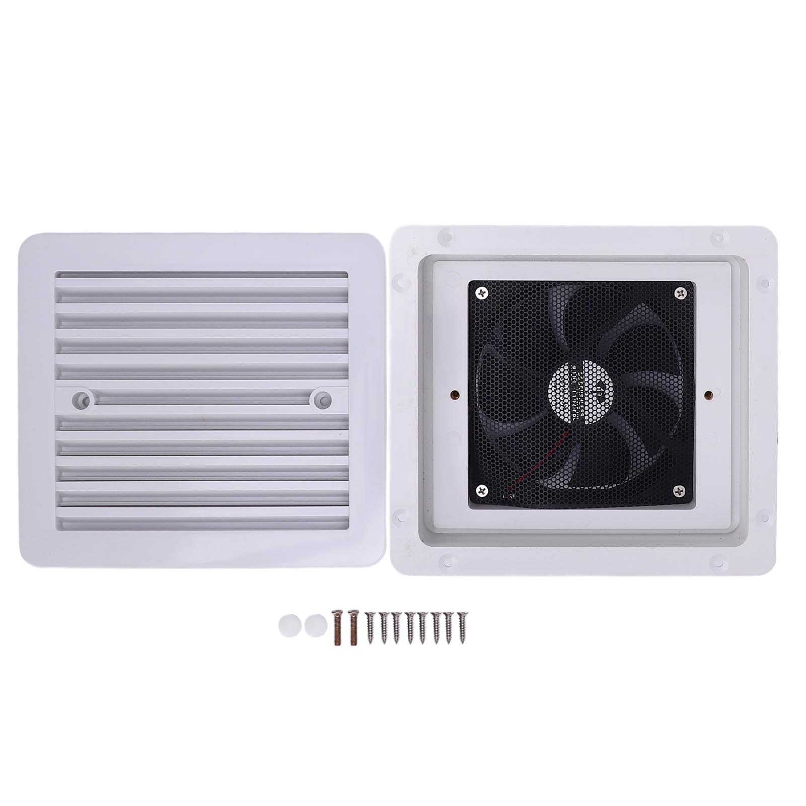 

RV Side Vent Fan 12V One Way Silent Wind Air Ventilation Exhaust Fan for Motorhome Trailer Boat Camping Yachts 8.07x7.28in верблюд