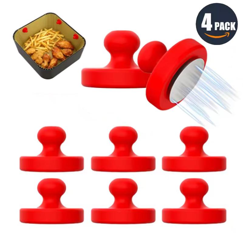 Silicone Air Fryer Magnets for Air Fryer Parchment Liner Air Fryer Accessories Magnet Buckle Heat Resistant Fixing Tool