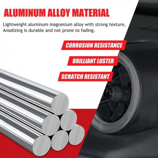 Silver Aluminum Side Air Vent Trim Rings For Toyota Land Cruiser Prado LC250 24+