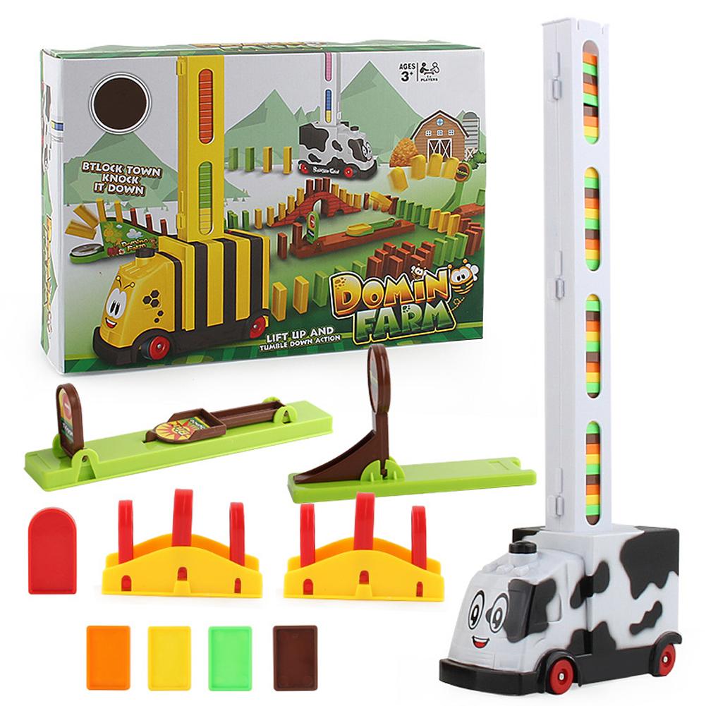 Electric Domino Train Diy Automatic Laying Domino Train Building Blocks Educational Toy For Kids Gifts