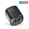 Dual USB Phone Charger 2.4A, 2-Port US/EU Travel Adapter