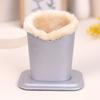 Pack of 1 Plush Lined Glasses Holder Stand Protective Glasses Case for Desks or Nightstands