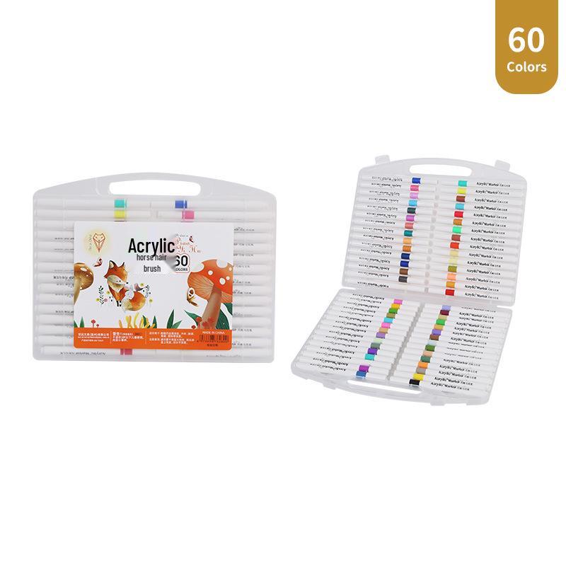 Children's Acrylic Watercolor Marker Set - Waterproof, Opaque, Overlapping Colors in Gift Box