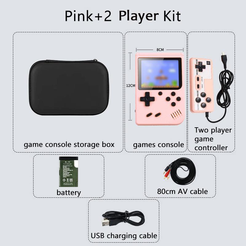 Built-in 500+ Classic Arcade Retro Games Console for TV 5 Inch Video Game Handheld Game Player for Game Boy Two Player Games