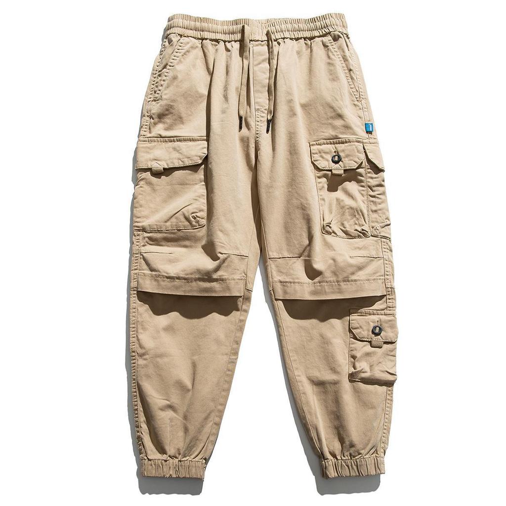 Autumn and Winter Men's Street Fashion Casual Overalls Loose Trendy Multi-pocket Elastic Sports Trousers