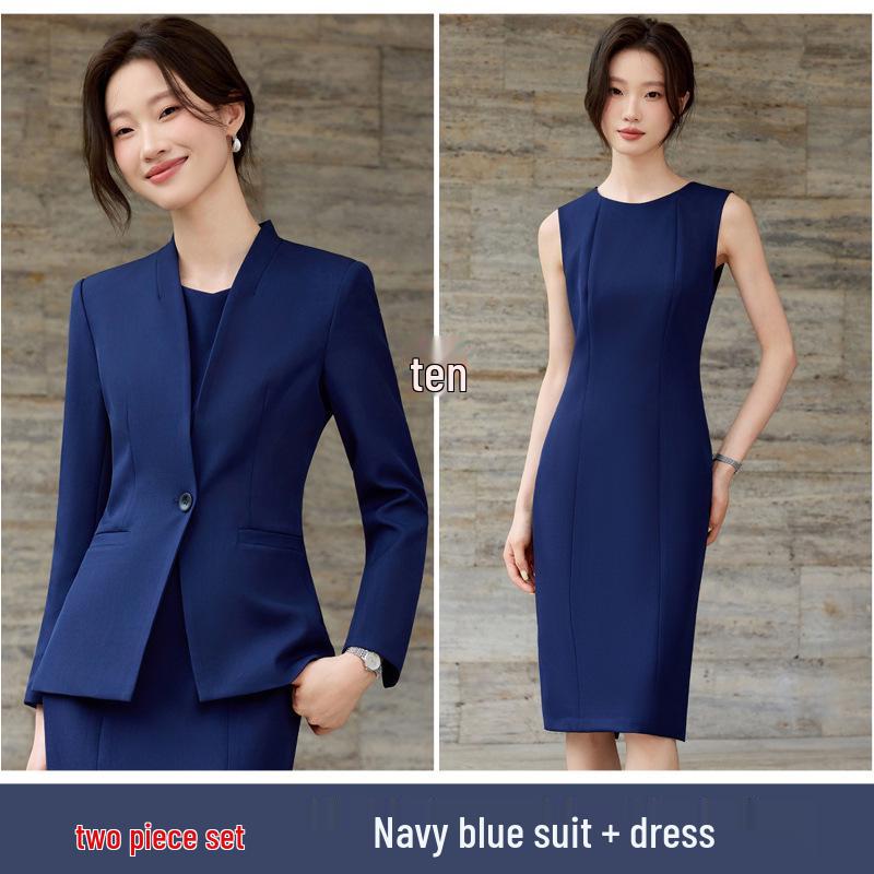 Professional Two-Piece Suit Dress for Business or Salon Wear