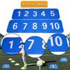 10 Pieces Flat Cones Markers Non Slip,Square,Floor Agility Dots,Floor Playmat for Soccer