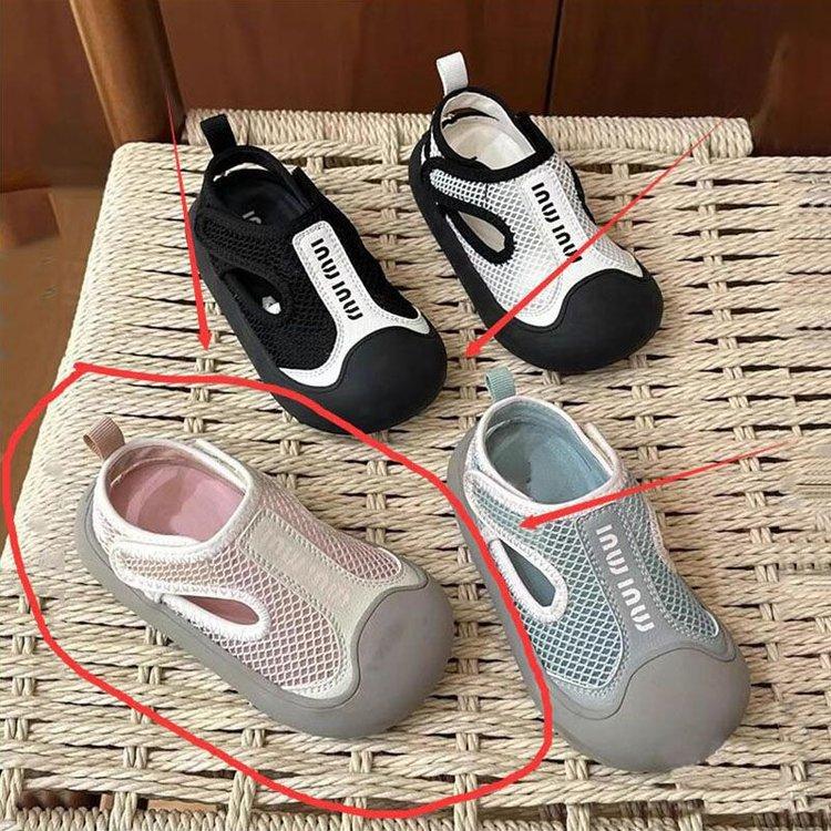 

2025 summer new baby baotou anti-kick sandals men s and women s treasure mesh breathable casual sandals boys sports shoes 19 inner length 13.CM розовый
