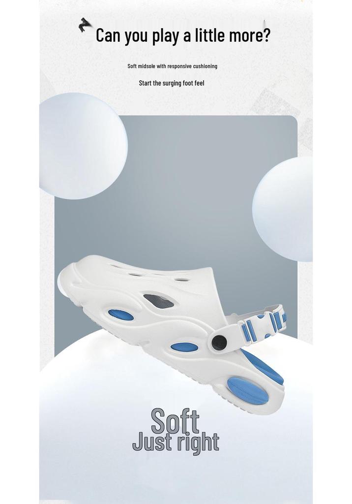 Men's Summer Closed-Toe Breathable Beach Sandals - Soft Sole Outdoor Slippers