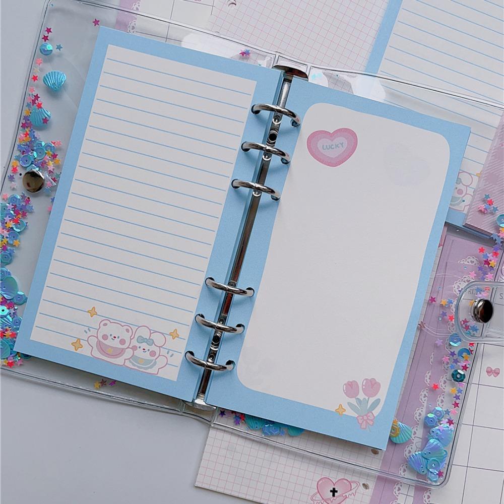 Heart A6 Loose Leaf Refill Paper 45 Sheets Notebook Index Inside Page  Office School Supply