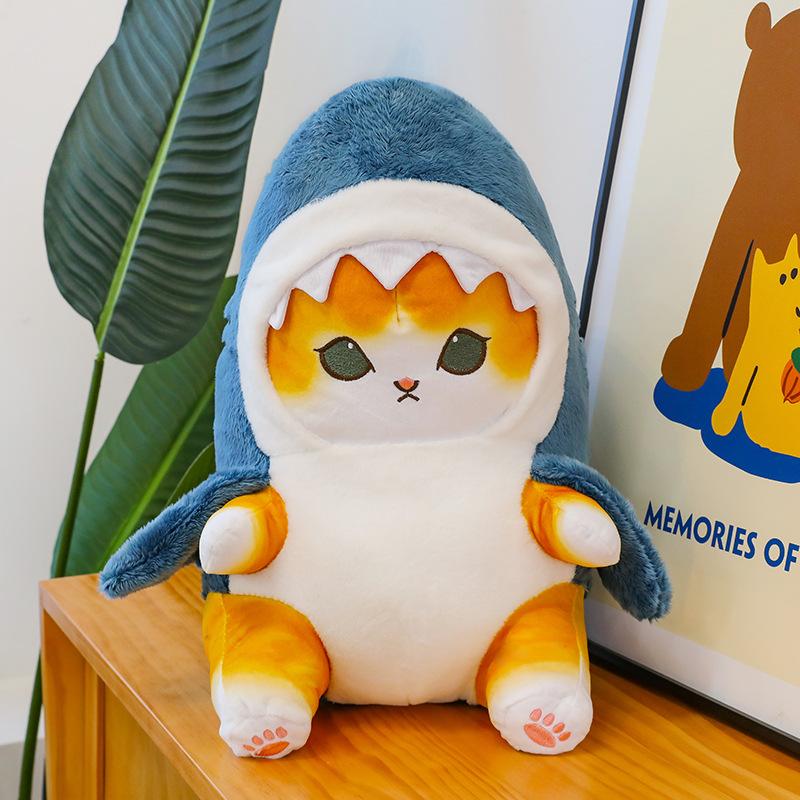1 Piece Cute Stuffed Animals Soft Plushies Doll Toys Pillow 20Cm Anime Shark Cat Plush Toy Birthday Gift For Kids Adults