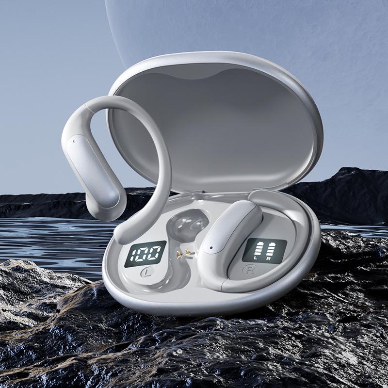 Hot-Selling Dual Display Wireless Bluetooth Earphones with Long Battery & Hanging Ear Design