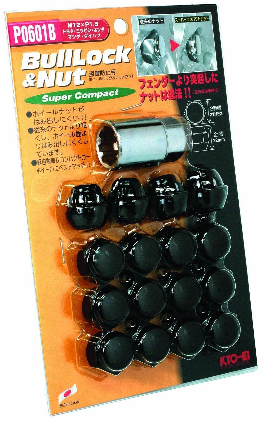 

Bull Lock Суперкомпактный M12 x 4H Для транспортных средств P0601B KYO-EI [Тип мешка, 21HEX] P1.5, [Количество 16] [Номер детали] чёрный