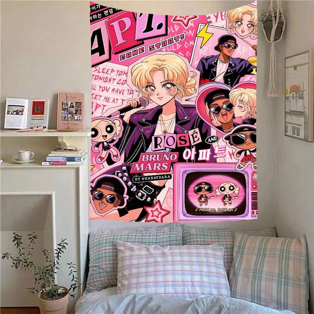 Bruno RRose Mars APT Printed Tapestry Room Decoration Wallpaper Party Hanging Background Room Decoration