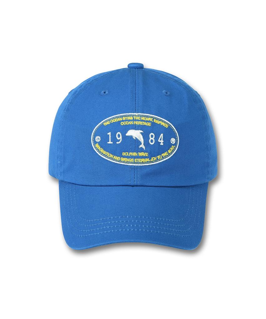 DOLPHIN WAVE APPAREL Oval Dolphin Ball Cap Blue