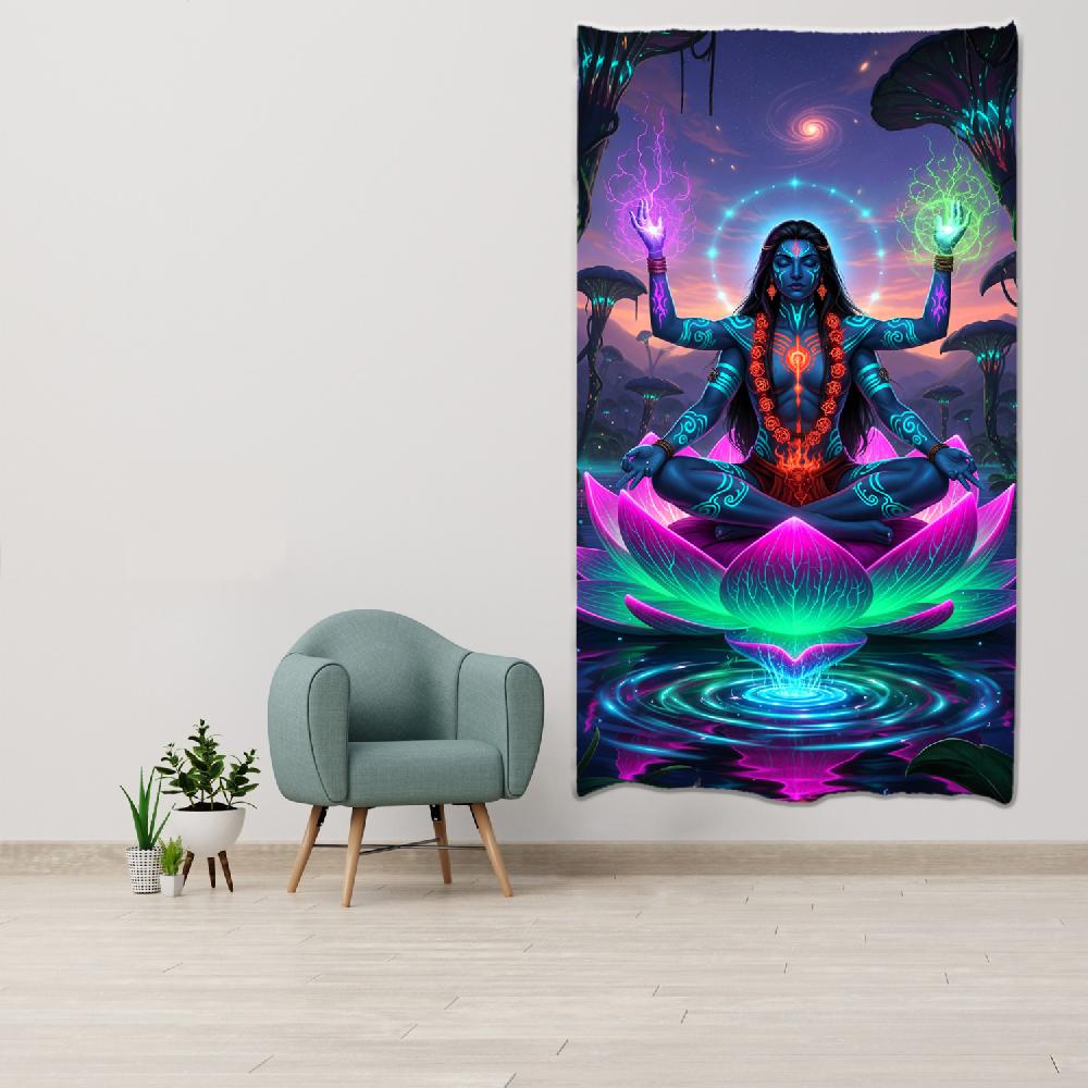 Latest Designs Bohemian Bedroom Decorating Indian Buddhism Fantasy Mandala UV Printed Tapestry