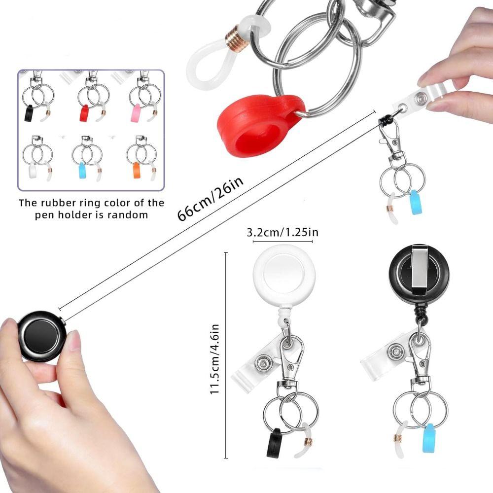Retractable Badge Reel Multi-functional ID Badge Holder NEW Pen Holders  Office