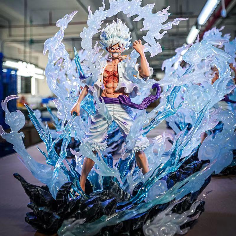 In Stock 30cm Jt One Piece Character Nika Luffy Cartoon Character Desktop Ornaments Statue Luffy Gk Hand-Made Tide Play Figure