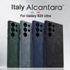 100% Italien Alcantara Lederhülle für Samsung Galaxy S24 S25 S26 Ultra Plus + Magnetische Abdeckung Premium Luxus Hüllen für S26Ultra
