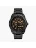 Men's Bronson Automatic Stainless Steel Watch, Hollowed Out Black Dial, Stainless Steel Strap, Fashionable Business Style ME3256