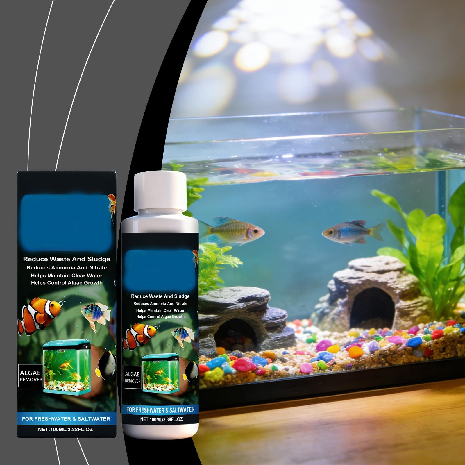 Fish Tank Cleaner Daily Cleaning And Maintenance Fish Tank Maintenance Cleaner(100ml) One Size чёрный