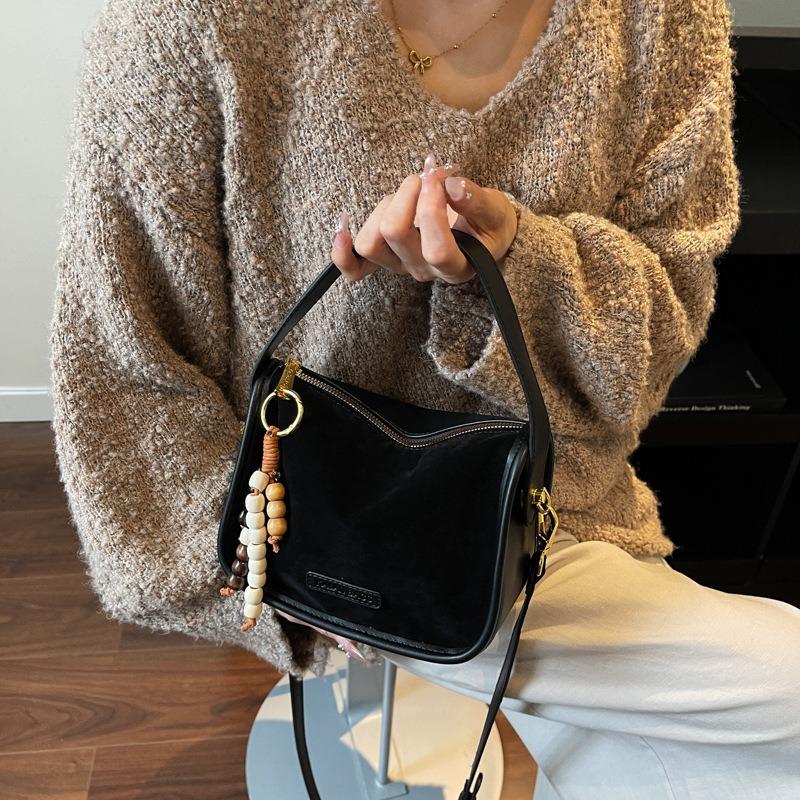 Herbst und Winter Retro Matte Tasche Damen Neue Lässige Vielseitige Umhängetasche Mode Handtasche Kleine Tasche