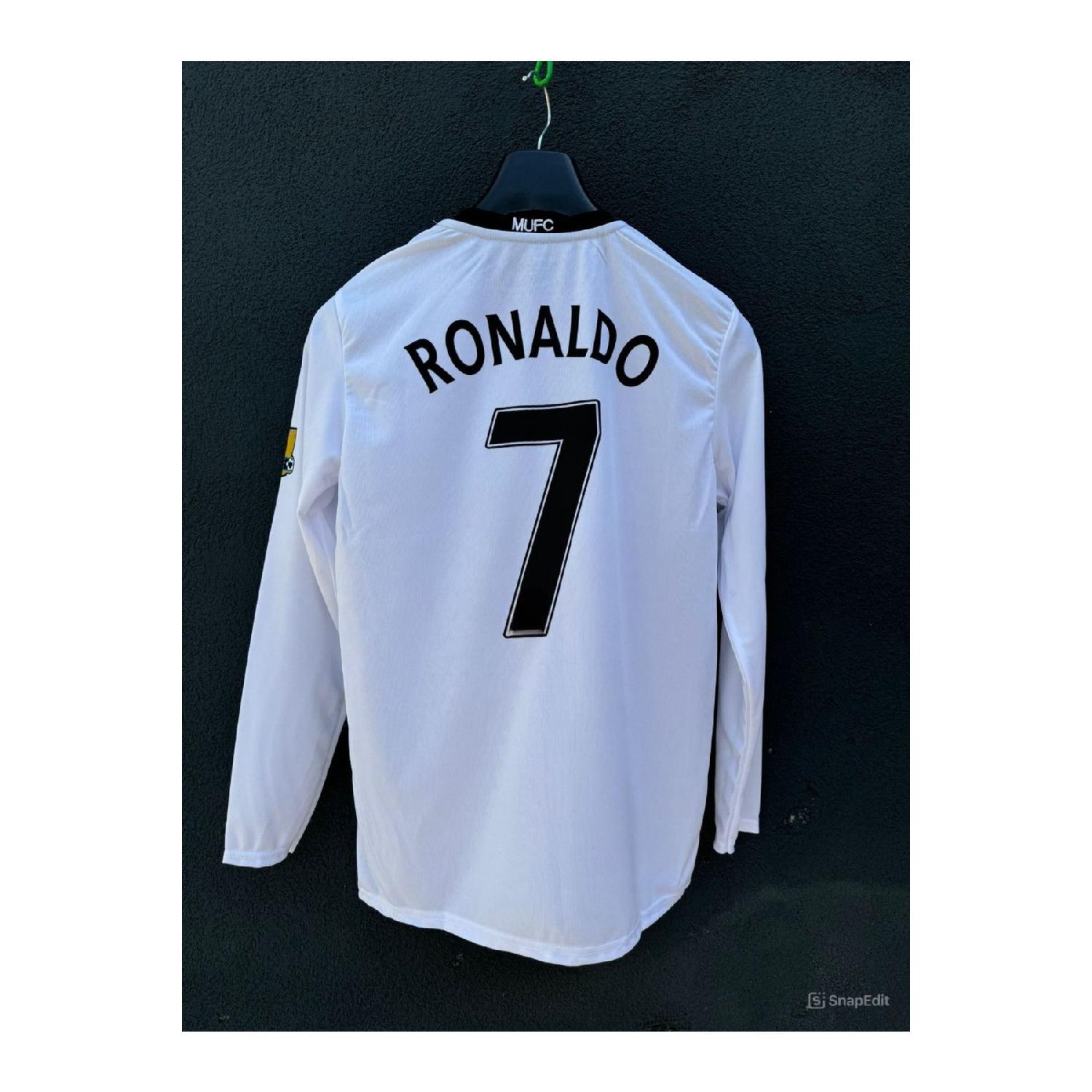 

Cristiano Ronaldo Away Jersey White Long Sleeve 2XL