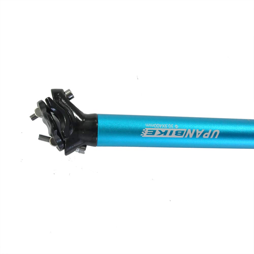 UPANBIKE Bike Seatpost Aluminum Alloy 400mm Length Bicycle Seatpost for Mountain Road BMX 27.2mm 30.9mm 31.6mm Bike, Bike, MTB, (27.2mm, Blue)