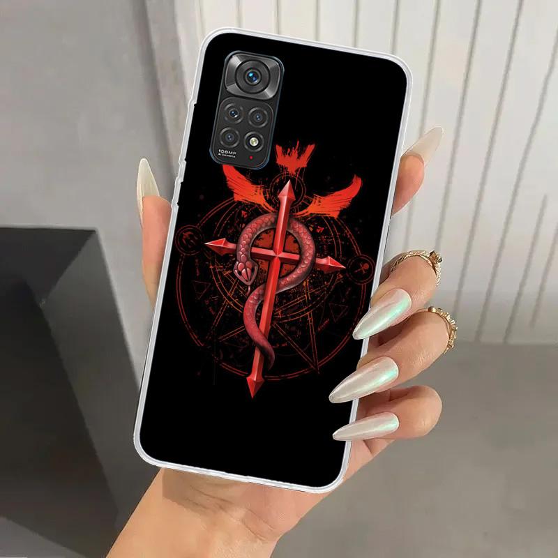 Fullmetal Alchemist Anime Handyhülle für Xiaomi Redmi Note 15 14 14S 13 12S 12 Pro 11S 11 Plus 11T 11E 10S Weiches Funda Druckschale