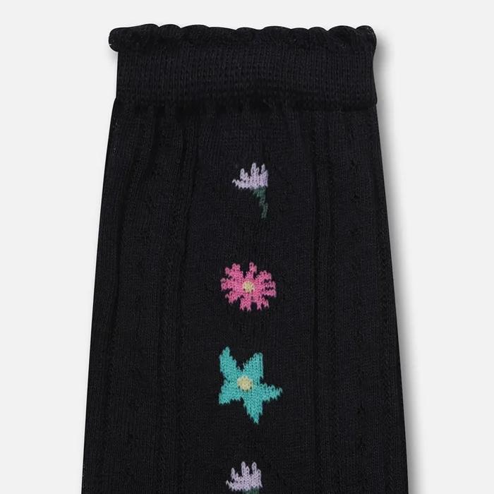 Misua Side Flower Socks_T264MSC276W